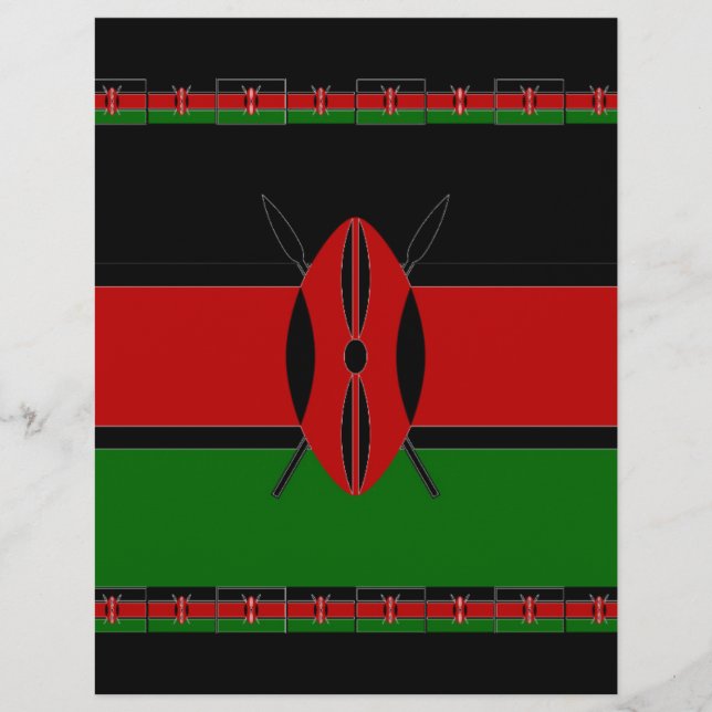Machen Sie es Kenyan schöne Inspiration Flag Farbe (Vorderseite)