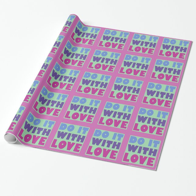 Machen Sie es mit Liebe-GIFrampe Geschenkpapier (Ungerollt)
