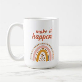 Machen Sie es möglich, motivierend Boho-Regenbogen Kaffeetasse