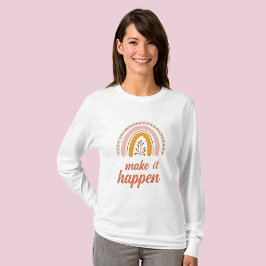Machen Sie es möglich, motivierend Boho-Regenbogen T-Shirt