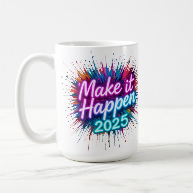 MACHEN SIE ES PASSIEREN IN NEON SCRIPT KAFFEETASSE (Links)
