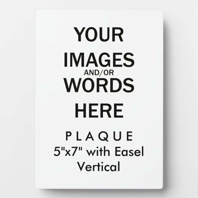 Machen Sie es selbst - 12x18 mit Easel Fotoplatte (Vorderseite)