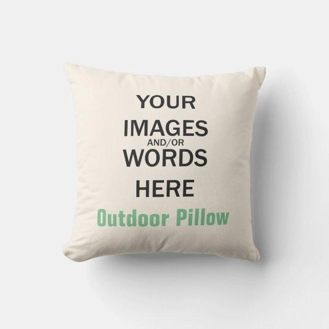 Machen Sie es selbst - Kissen im Freien (Vorderseite)