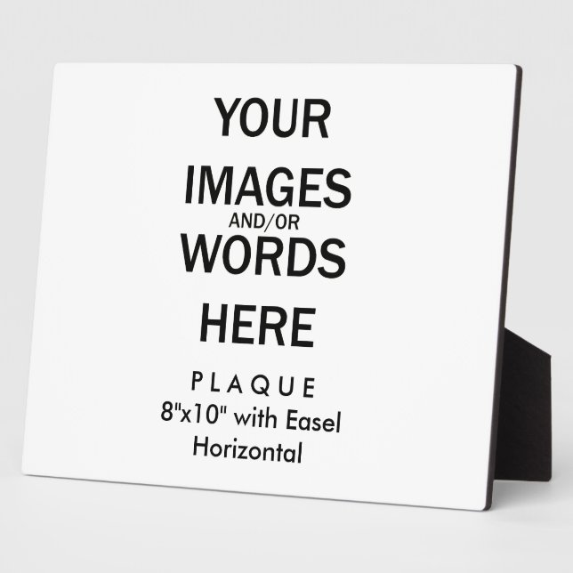 Machen Sie es selbst - Plaque 8x10 mit Easel Fotoplatte (Seite)