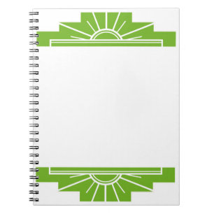 Machen Sie es sich selbst - Art Deco Sunburst: Wei Notizblock