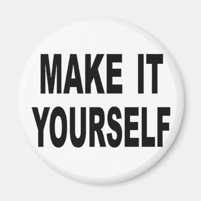 Machen Sie es sich selbst maßgeschneiderte Rundmag Magnet (Vorne)