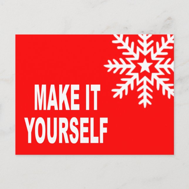 Machen Sie es sich selbst Postcard Einladung Postkarte (Vorderseite)