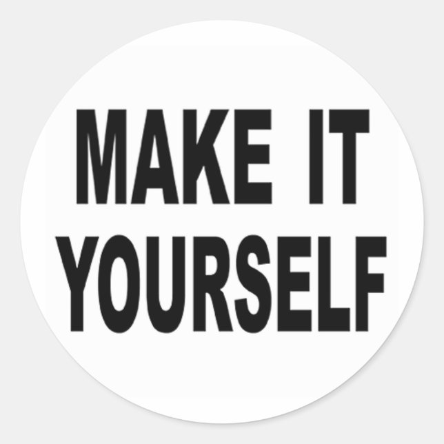 Machen Sie es sich selbst zu einem benutzerdefinie Runder Aufkleber (Vorderseite)