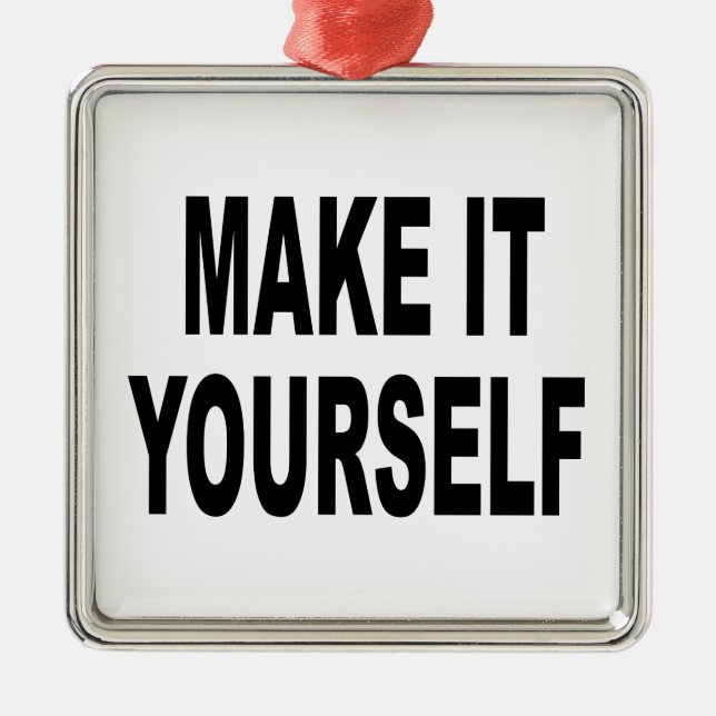 Machen Sie es sich Silbernes Ornament (Vorne)