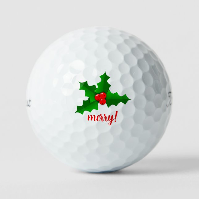 Machen Sie es zu einem fröhlichen Golf Weihnachtsb Golfball (Vorderseite)