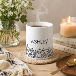 Machen Sie es zu Ihrem Bauernhaus Blumenkohl Kaffe Kaffeetasse