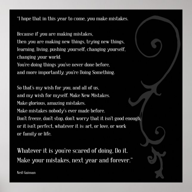 Machen Sie Fehler Poster (Vorne)