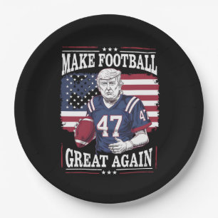 Machen Sie Football wieder groß Vintag USA Flag Tr Pappteller