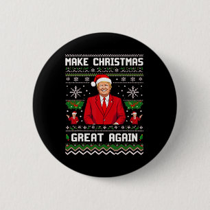 Machen Sie frohe Weihnachten wieder großartig Sant Button