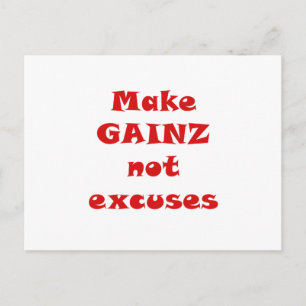 Machen Sie Gainz keine Ausreden Postkarte