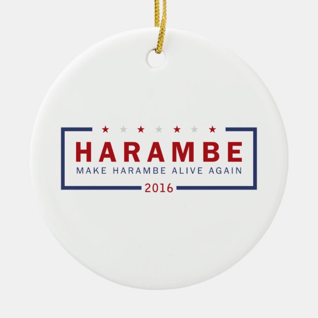 Machen Sie Harambe lebendig wieder Keramik Ornament (Vorne)