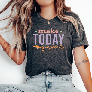 Machen Sie heute großartig, Retro-Frauen-Shirt T-Shirt