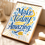 Machen Sie heute Phantastisch: Motivierend Wall Ar Poster<br><div class="desc">Mit diesem lebendigen Kunstdruck "Make Today Phantastisch" starten Sie Ihren Tag mit positiver und zielgerichteter Arbeit. Mit fett gedruckter, handgeschriebener Typografie in sonnigen Gelbtönen und tiefer Blues, begleitet von winterfarbenen Wasserfarbenwolken und Sternen, ist dieses Stück eine mächtige Erinnerung, den Tag zu ergreifen und außergewöhnlich zu machen. Ideal, um Ihrem Büro,...</div>