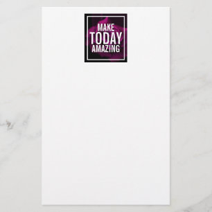 Machen Sie heute Phantastische Lila Rose Inspirati Briefpapier