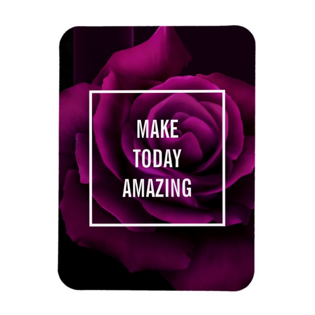 Machen Sie heute Phantastische Lila Rose Inspirati Magnet (Vertikal)