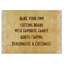 Machen Sie Ihr eigenes Angebot oder Sprichwort Schneidebrett