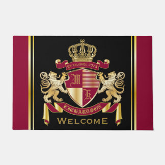 Machen Sie Ihr eigenes Coat aus dem Gold-Löwe-Embl Fußmatte