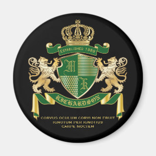 Machen Sie Ihr eigenes Coat von Arms Green Gold Li Magnet