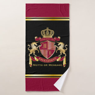 Machen Sie Ihr eigenes Coat von Arms Red Gold Unic Badehandtuch