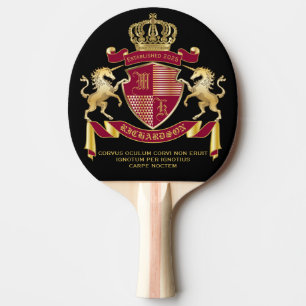 Machen Sie Ihr eigenes Coat von Arms Red Gold Unic Tischtennis Schläger
