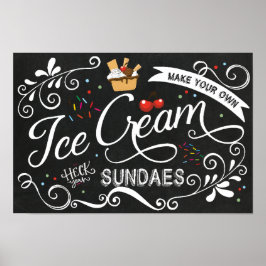 Machen Sie Ihr eigenes Eiscreme-Sundingzeichen Poster
