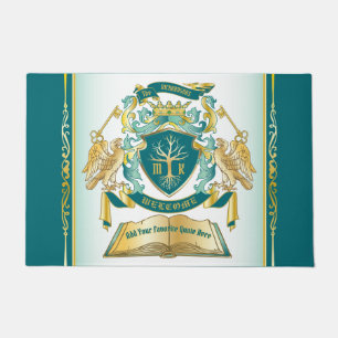 Machen Sie Ihr eigenes Emblem Baumbuch Key Crown G Fußmatte