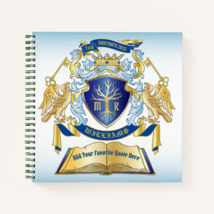 Machen Sie Ihr eigenes Emblem Baumbuch Key Crown G Notizbuch