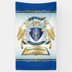 Machen Sie Ihr eigenes Emblem Tree Book Key Crown  Banner