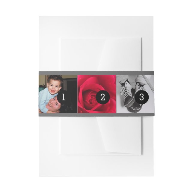 Machen Sie Ihr eigenes Foto mit 5 Fotos einfach si Einladungsbanderole (Vorderseite Beispiel)