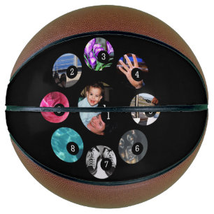 Machen Sie Ihr eigenes Foto mit 9 Bildern ganz ein Basketball