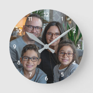 Machen Sie Ihr eigenes Foto Personalisiert Runde Wanduhr