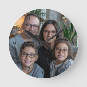 Machen Sie Ihr eigenes Foto Personalisiert Runde Wanduhr