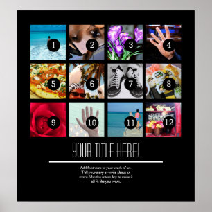 Machen Sie Ihr eigenes Foto-Plakat 12 Bilder Poster