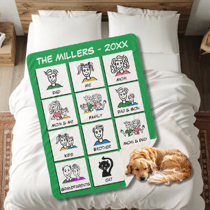 Machen Sie Ihr eigenes Green Instant Foto Collage Sherpadecke