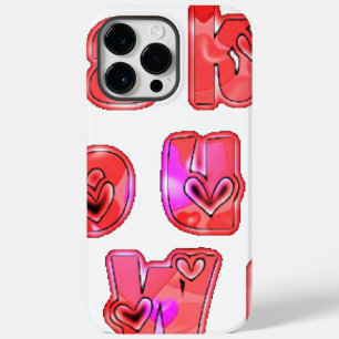 Machen Sie Ihr eigenes Herz Art Print Design Case-Mate iPhone 14 Pro Max Hülle