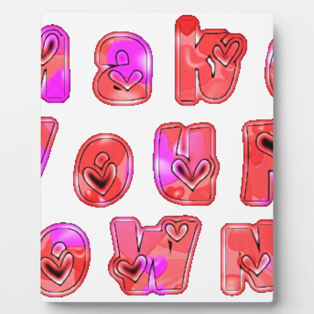 Machen Sie Ihr eigenes Herz Art Print Design Fotoplatte (Vorderseite)