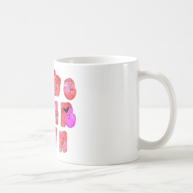 Machen Sie Ihr eigenes Herz Art Print Design Tasse (Rechts)