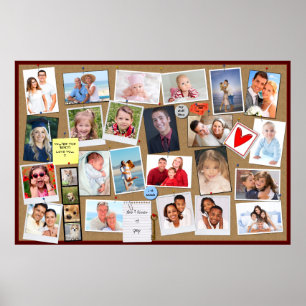Machen Sie Ihr eigenes Memory Foto Cork Board Poster