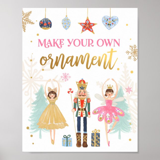 Machen Sie Ihr eigenes Ornament Nutcracker Balleri Poster (Vorne)