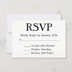 Machen Sie Ihr eigenes Schwarz-Weiß-UAWG RSVP Karte
