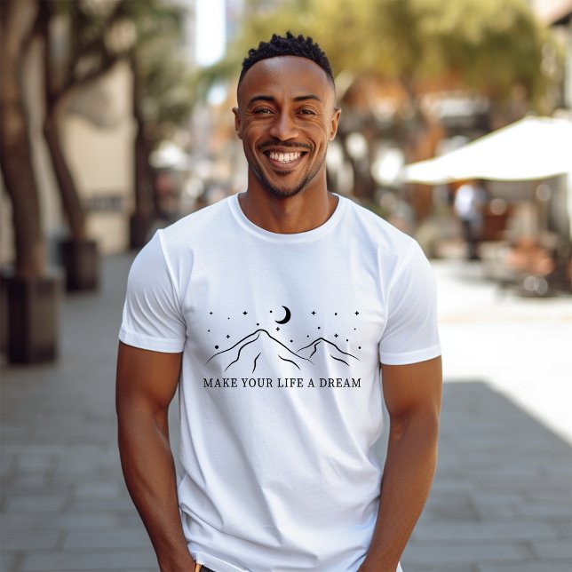 Machen Sie Ihr Leben zu einem Traummond über dem T T-Shirt (Von Creator hochgeladen)