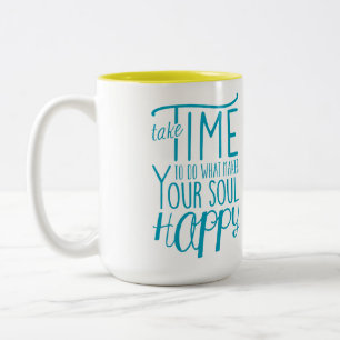 Machen Sie Ihr Soul glücklich Zwei-Tonen-Tasse Zweifarbige Tasse