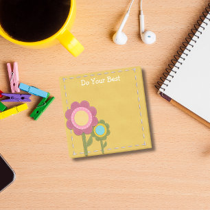 Machen Sie Ihre besten Niedlichen gelb gesteckten Post-it Klebezettel