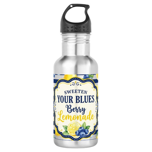 Machen Sie Ihre Blues süßer Edelstahlflasche (Vorderseite)