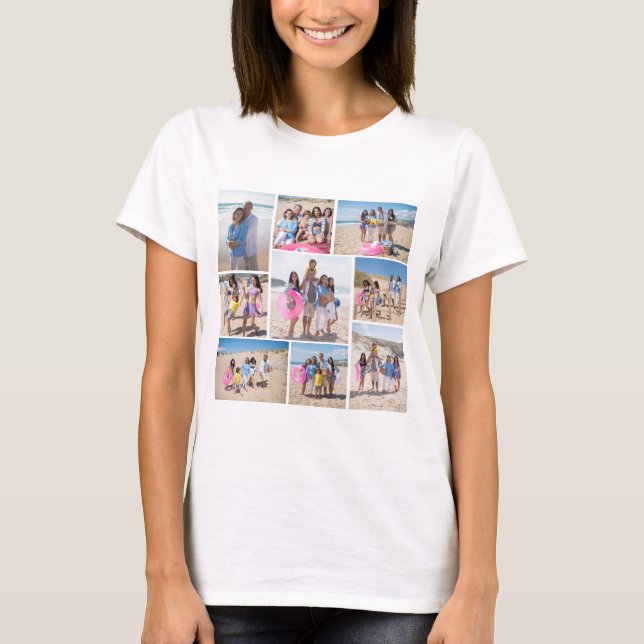 Machen Sie Ihre eigene 9-FotoCollage Personalisier T-Shirt (Vorderseite)